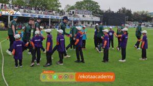 One Day Cricket International – Young mascots and ringing the opening bell